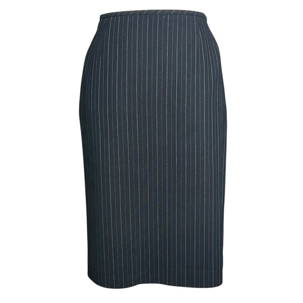 Tahari Arthur S. Levine Petites Women’s Suiting Skirt Black Light Blue Size 12P